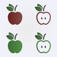 Illustration of apples .Vector vector