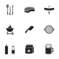 iconos para el té temático. Fondo blanco vector