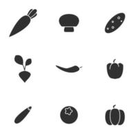 Vector illustration on the theme vegetables