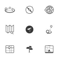 Map Icons and Location Icons vector