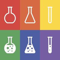 Vector illustration on the theme chemistry, flask