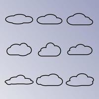 Vector illustration on the theme clouds