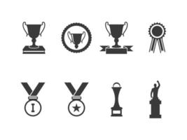 ilustración vectorial en los iconos de los premios temáticos vector