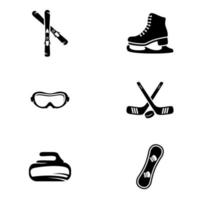 Set of simple icons on a theme sport, vector, design, collection, flat, sign, symbol,element, object, illustration, isolated. White background vector