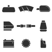 ilustración vectorial sobre las herramientas temáticas, accesorios para automóviles vector