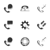 Call center, help icons on white background vector