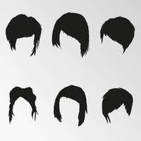 Vector illustration on the theme women's haircut