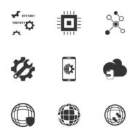 iconos para tecnología temática vector