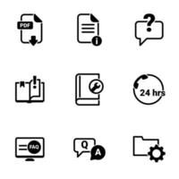 Set of simple icons on a theme manual, vector, design, collection, flat, sign, symbol,element, object, illustration, isolated. White background vector