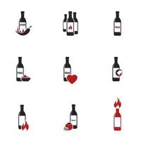 Icons for theme Spicy sauce. White background vector