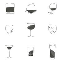 ilustración vectorial sobre el tema copas de vino vector
