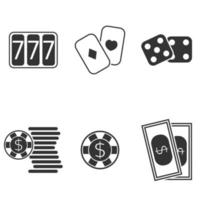 Vector illustration on the theme casino