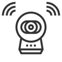 IP CAMERA LINE ICON VECTOR , LOGO