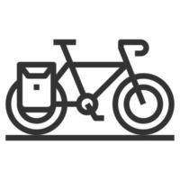 vector de logotipo de icono de línea de bicicleta