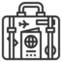 vector de logotipo de icono de línea de turismo