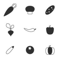 Vector illustration on the theme vegetables