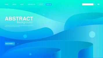 Abstract Blue Curve Background. Landing Page Background. Vector EPS 10