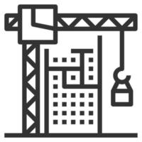 BUILDING LINE ICON LOGO VECTOR