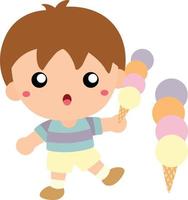 Sweets in Candyland Vector with cute Kids Set