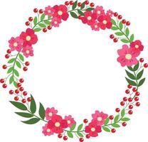 Lovely Flower Wreath Cute Vector Clipart