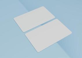 Modern business card mockup template with clipping path. Mock-up design for presentation branding, corporate identity, advertising, personal, stationery, graphic designers presentations. 3d Rendering photo