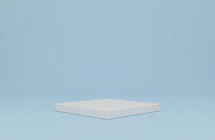 Background vector 3d blue rendering with podium and minimal cloud scene, minimal product display background 3d rendered geometric shape sky cloud blue pastel. Stage 3d render in cloud product platform photo