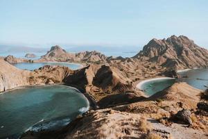 Magnificient landscape view from the top of Padar island at Labuan Bajo photo