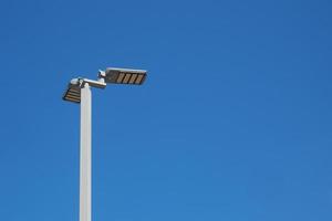 Electric poles for lighting use solar energy. clean energy concept alternative energy solar power photo