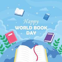 Happy World Book Day Background vector