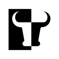 Bull head icon design vector