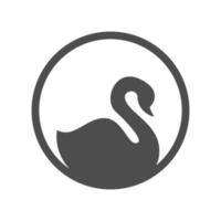 diseño de icono de cisne vector