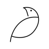 diseño de icono de línea de pájaro vector