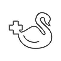 diseño de icono de cisne vector