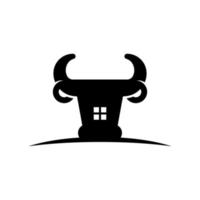 diseño de icono de cabeza de toro vector