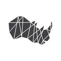 diseño de icono de rinoceronte africano vector