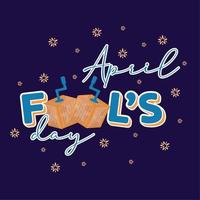 April fool day template text with a pair of surprise boxes Vector