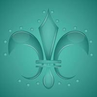 Fleur de lis. Medieval heraldry decoration - Vector