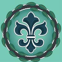 Fleur de lis. Medieval heraldry decoration - Vector