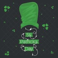 Green elf hat. Saint patricks day card - Vector