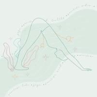 Abstract outline of a stretching girl doing yoga Vector
