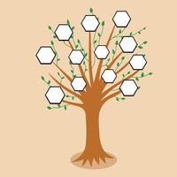 Family tree illustration for relative pictures. vector