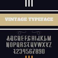 Vintage label typeface handcrafted font for any label design. vector