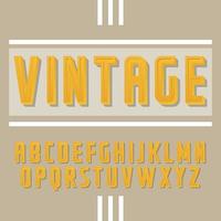 Vintage label typeface handcrafted font for any label design. vector