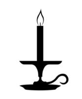 Traditional Vintage Candle Holder, Lampstand Silhouette vector