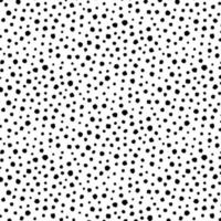 Hand drawn vector illustration of random black dot pattern on white background.