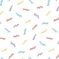 Hand drawn vector illustration of colorful lines pattern.