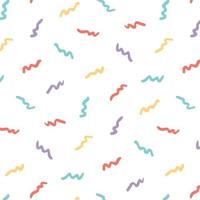 Hand drawn vector illustration of colorful lines pattern.