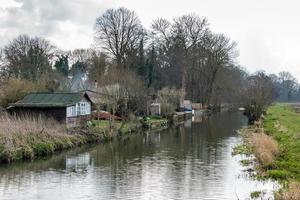 Old Wooden Shack near Papercourt Lock on the River Wey Navigations Canal photo