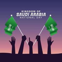 Saudi Arabia National Day vector illustration. Suitable for greeting card, poster and banner.