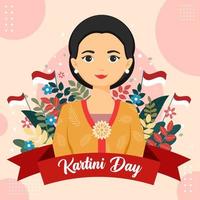 concepto del día de kartini vector